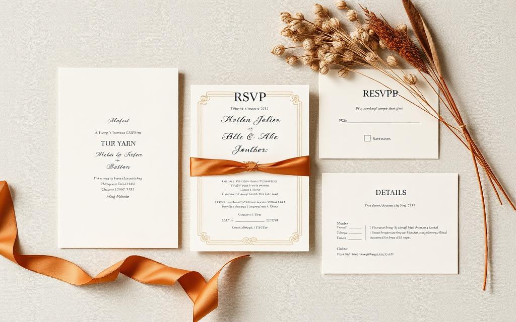 Elegant wedding invitation template design