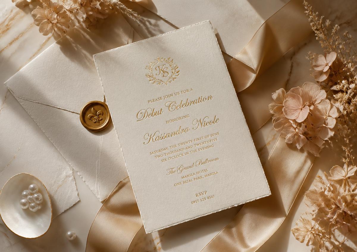 Elegant debut invitation template designs